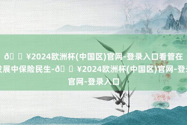 🔥2024欧洲杯(中国区)官网-登录入口看管在经济发展中保险民生-🔥2024欧洲杯(中国区)官网-登录入口